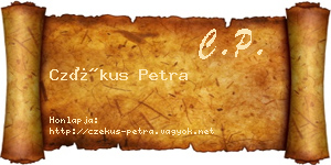 Czékus Petra névjegykártya