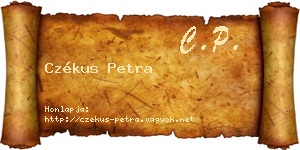 Czékus Petra névjegykártya